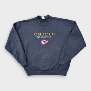 Vintage Kansas City Chiefs Crewneck Sweatshirt | Black | Salem Sportswear | XL